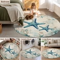 thumbnail image 5 of Small Round Rug 3Ft Washable Non-Slip, Teal Starfish Coastal Circle Area Rugs for Living Room Bedroom, Vintage Summer Beach Nautical Indoor Floor Mats Carpet Runner for Home Decor, 5 of 8