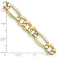 thumbnail image 4 of Avariah Diamonds 14K Yellow Gold 8.7mm Semi-Solid Figaro with Lobster Lock Bracelet - 7", 4 of 8