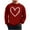 Red, variant on Maean Mens Valentine's Day Sweatshirt Crewneck Heart Printed Long Sleeve Casual Pullover Sweatshirts