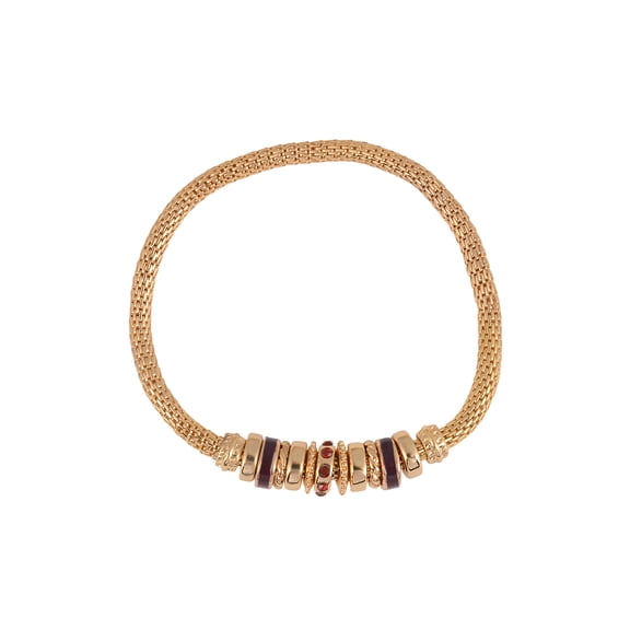Time and Tru Goldtone Chain with Garnet Birthstone "January" Bracelet