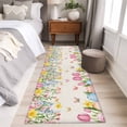 thumbnail image 4 of 2'x6' Rug Runners for Hallways Kitchen, Spring Floral Easter Non Slip Entryway Beside Floor Carpet Runner, Pastoral Tulip Flowers Watercolor Washable Laundry Room Bedroom Throw Rugs Mat, 4 of 8