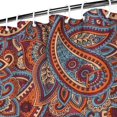 thumbnail image 3 of Boho Floral Shower Curtain 72x72 Inches - Tropical Leaves, Vintage Botanical Print, Waterproof Fabric for Chic Bathroom Decor, Modern Farmhouse & Bohemian Style, 3 of 5