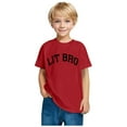 thumbnail image 2 of FamilyThread Toddler Girls Boys Fashionable Short Sleeve T-Shirt Letter Graphic Print Summer Tops Crew Neck Casual Daily Shirt For 3-9Y, 2 of 4
