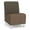 Adler-Castillo Brown, variant on Siena Lounge Reception Waiting Armless Guest Chair / Brushed Steel Legs / Brown