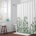 thumbnail image 5 of Flowers Fabric Shower Curtain Floral Plant Green Washable Shower Curtains for Bathroom, Waterproof Bath Curtain with Hooks Home Decor 72x72in, 5 of 8