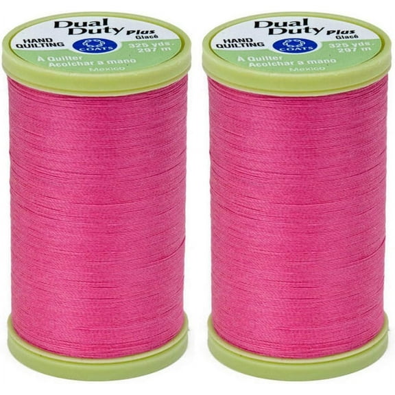 2-PACK - Coats Dual Duty Plus Hand Quilting Thread 325yd - Hot Pink