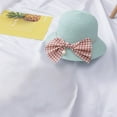 thumbnail image 2 of Odeerbi Toddler Hat Girls Summer Beach Hat Sun Hat Kids Bowknot Sun Protection Hats Green, 2 of 3