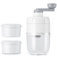 thumbnail image 1 of Máquina trituradora de hielo manual para hacer conos de nieve, trituradora portátil para hacer hielo picado con 2 bandejas gratis para uso doméstico y al aire libre, 1 of 8