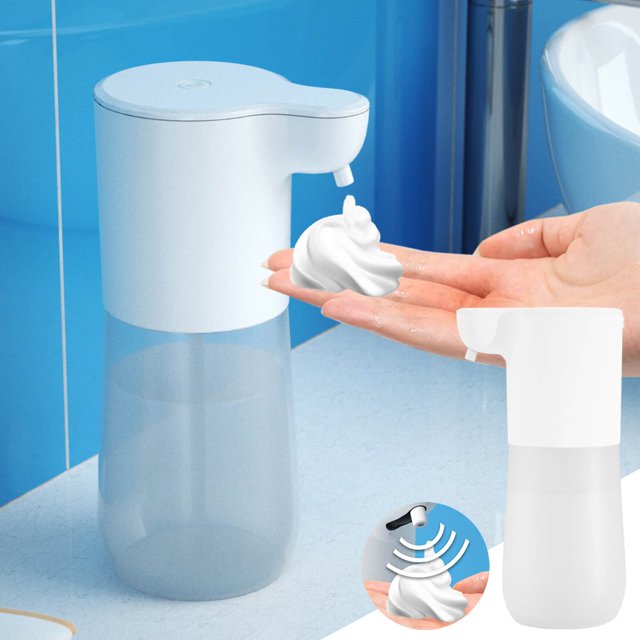 Automatic Infrared Sensor Soap Dispenser Touchless Foam Liquid Soap Dispenser With 4 Adjustable USB Rechargeable For Bathroom Kitchen Living Room IPX4 600ml Large Capacity