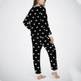 thumbnail image 7 of Dazajoo Fluffy Pajamas for Women Soft Fleece Warm Pajama Set Fuzzy Pjs Winter 2 Piece Flannel Lounge Sets with Pockets Black,XXL, 7 of 7