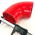thumbnail image 2 of For elbow Silicone hose 90 degree 3.5" to 3" Reducer Coupler Intercooler Red, 2 of 6