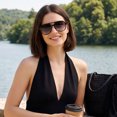 thumbnail image 3 of YDAOWKN Aviator Sunglasses for Womens Retro Trendy Sunglasses UV400 Protection, 3 of 6