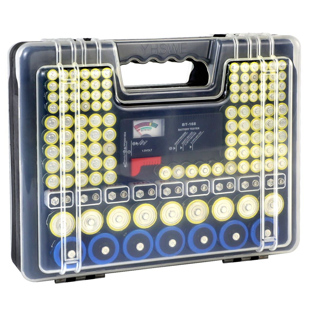 Battery Storage Organizer,YHSWE The Battery Organizer Storage Case with