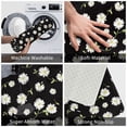thumbnail image 4 of Front Door Mat Indoor Outdoor Outside Entrance - 16*24in Washable Daisies Flowers Green Leaves Thin Bathroom Rugs Fit Under Door, Bath Rugs for Bathroom, Kitchen Rugs Mats for Floor, 4 of 6