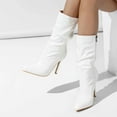 thumbnail image 6 of UngA Boots for Women Knee High Boots for Women, Sexy Pointed Toe Stiletto High Heel Boots, Fashion & Classic Dress Shoes White,8.5, 6 of 7
