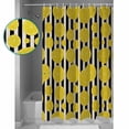 thumbnail image 3 of Shower Curtain, Farm Lemon Watercolor Waterproof Shower Curtain Set with Hooks for Bathroom Showers,Stalls and Bathtubs,60x72In Black Stripes Retro Linen, 3 of 9