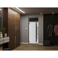 thumbnail image 3 of Front Exterior Prehung Steel Door / Ronex 1011 Grey / Top Exterior Window Sidelite / Stainless Inserts Entry Metal Modern Painted W36" x H80+16" Right hand Inswing, 3 of 6