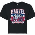 thumbnail image 3 of Marvel - Collegiate Americana - Juniors Cropped Graphic T-Shirt, 3 of 5