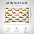 thumbnail image 4 of KLL Pizza Pattern Silk Pillowcase for Hair and Skin Standard Size 20"X 30" Soft Breathable Pillow Covers for Sleeping, 4 of 6