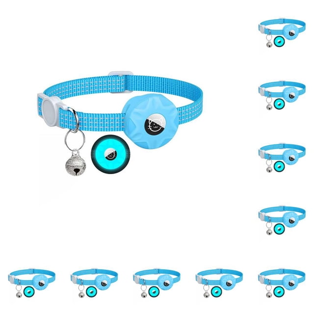 Billuyoard Collar de seguimiento de mascotas con rayas reflectantes, gargantilla de animales pequeños, suministros para mascotas, accesorios de Type1 NO1