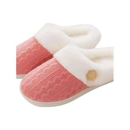 

Catlerio Women s Fuzzy House Slippers Comfy Bedroom Slippers Warm Slip On Light Shoes Outdoor Indoor Faux Fur Lined