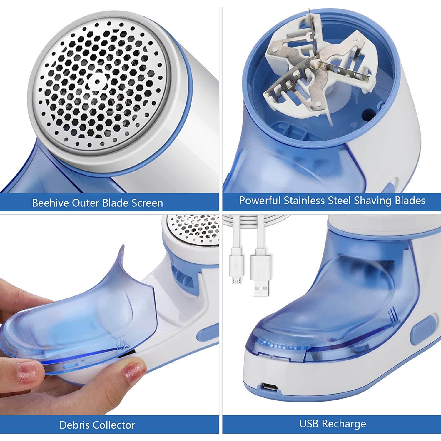 Cordless Electric Fabric Shaver Lint Remover Shaver for Clothes