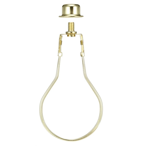 Lamp Shade Light Bulb Clip Adapter with Shade Attaching Finial Top Brass 