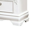 thumbnail image 5 of Aleci 24 Inch Nightstand, 2 Drawers, Carved Details, Solid Wood, White, 5 of 6