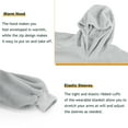 thumbnail image 5 of Wearable Blanket Hoodie Women - Long Sherpa Hooded Blanket for Adult Warm Cozy Blanket Sweatshirt Gifts for Women Men, Standard, Grey, 5 of 7