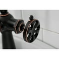 thumbnail image 4 of Kingston Brass KS354RXNB Belknap One-Handle Single-Hole Bathroom Faucet with Push Pop-Up Drain, Naples Bronze, 4 of 7