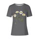 thumbnail image 4 of Tops de Ajuste Suelto para las Mujeres Sudadera Casual Impresa Manga Corta Cuello Redondo Superior, Poliéster, 4 of 4