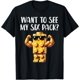 thumbnail image 1 of Camiseta divertida para hombre y niño con frase "Who To See My Six Pack" de Summer Bricks - 100 % algodón, cuello redondo, tallas S-XXXL, 1 of 7