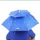 thumbnail image 1 of 77 cm Protector Solar A PrueBa de Viento Paraguas Montado en la Cabeza Sombrero Plegable Superior Paraguas Plata Gota de Agua Azul Gota de Lluvia Púrpura, 1 of 7