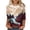 Khaki, variant on BangWanChi Womens Blouses for Work Professional Women 3/4Sleeves Casual Shirts Pullover Loose Tunic Tops Print Blouse