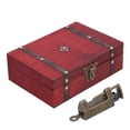 thumbnail image 2 of Jewelry Box Antique Wooden Photography Shooting Props Desktop Storage Box with Lock, 2 of 6