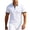 White, variant on Men Short Sleeve Shirt Spread Collar with Contrast Trim Cuffs Slim Fit Casual Top