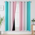 thumbnail image 1 of Cortinas Estelar Textiler Ombre rosa turquesa 132 x 183 cm, 2 paneles, 1 of 9