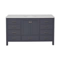 thumbnail image 2 of Horizon 60" Single Bathroom Vanity with Marine Gray Cabinet and Engineered Carrara Top, 2 of 6