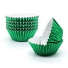 Cupcake Liners Green,GOLF 100Pcs Standard Size Green Foil Cupcake Liners Wrappers Metallic Baking Cups,Muffin Paper Cases