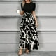 thumbnail image 2 of Vestido largo DINEVE elegante de verano con mangas abullonadas para mujer 2025, 2 of 6