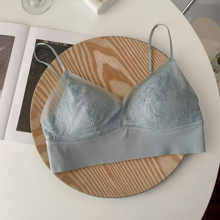 

Fantadool Lace Bra Wireless Women s Bralette Padded Tube top Breathable All-Match Sling Lingerie