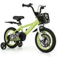 thumbnail image 1 of Costway Vélo 14 Pouces pour Enfant de 3 à 5 Ans avec Guidon et Selle Réglables en Hauteur, Frein à Main, Vert, 1 of 1