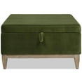 thumbnail image 4 of 4 Pc Knox Modern Farmhouse Sofa Armchair Storage Ottoman Set, 4 of 31