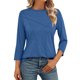 thumbnail image 2 of Sudadera con capucha,Blusa informal sin mangas con cuello redondo para mujer, color liso, mezcla de algodón suave, para usar en casa, sopatenor, 2 of 8
