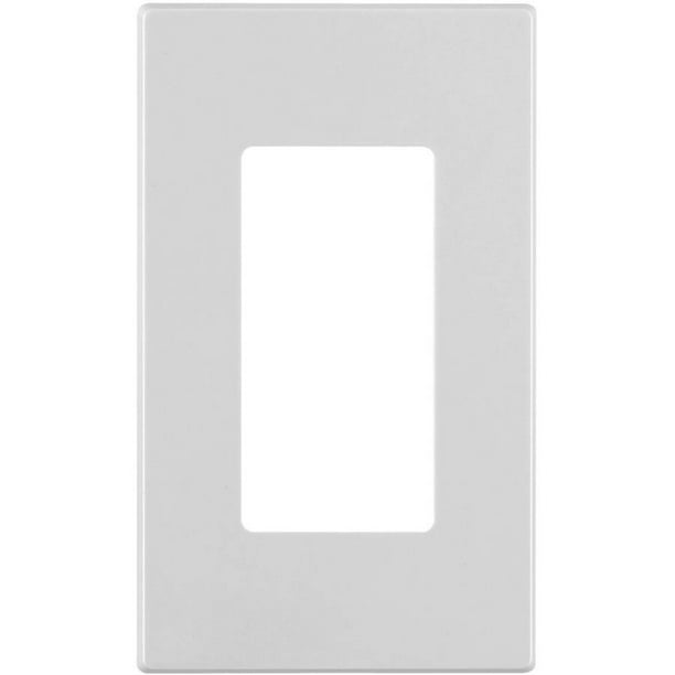 Leviton 1-Port Decora Plus Screwless Wall Plate, White, 80301-SW