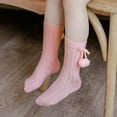 thumbnail image 6 of Hpapadks Baby Boy Socks Solid Knee Length Stockings Mid-Calf Solid Cute Balls Socks Pink 3-12 Months, 6 of 7