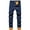 Bleu Foncé, variante sur UKAP Jeans pour Hommes Taille Mi-Haute Pantalon en Denim Épaissi Pantalon Peluche Extensible Bas d'Hiver Bleu Foncé 32