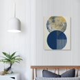thumbnail image 4 of Nawypu  Blue Canvas Wall Art, Blue and Gold Canvas Print Framed Artwork Set for Living Room Wall Decor, Abstract Nordic Geometric Illustration Canvas Art, 4 of 5