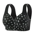 thumbnail image 2 of SROBPTY Womens Plus Size Bras Print Wireless Push Up Back Closure Brassiere for Everyday Wear, 2 of 3