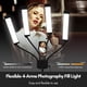 thumbnail image 1 of Luz Flexible 4 Brazos Video LED Fotografía de Luz Luz de Relleno 3200K-5600K Dimbable Con Soporte de Teléfono + 2M/78.7in Metal Light Stand + Carrying Bag Para Transmisión, 1 of 7